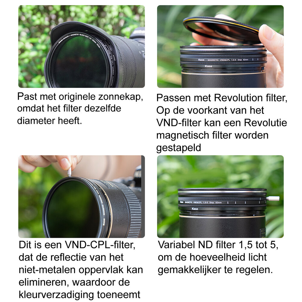 Kase Revolution Video Kit VND-CPL with Black Mist 77mm