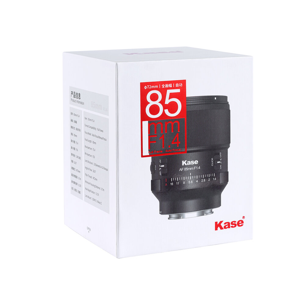 Kase  Lens 85mm 1.4 AF Sony E