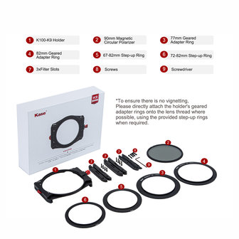 Kase K100-X Holder K9 Magnetic + CPL