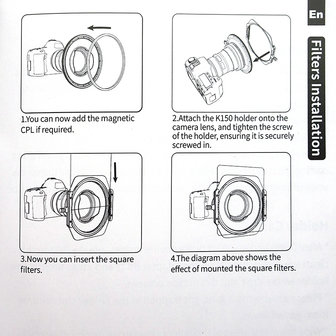 Kase K150P III  bague d&#039;adaptation Sony 12-24 F4