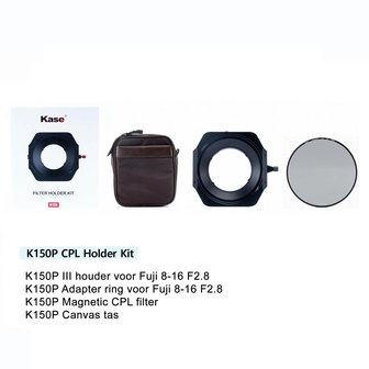 Kase K150P III  Fuji 8-16  CPL Support de KIT+ CPL + Sac