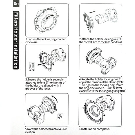 Kase K150P III  bague d'adaptation Sony 12-24 F4