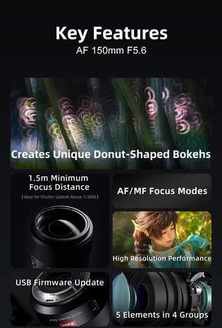 Kase Lens 150 mm 5.6 AF  Reflex  NIKON Z Mount