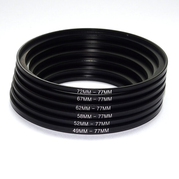 Kase K100 kit de bagues d'adaptation &agrave; vis 49-52-58-62-67-72/77