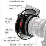 Kase K100 K9 Kit Sony 14 mm F1.8 met CPL